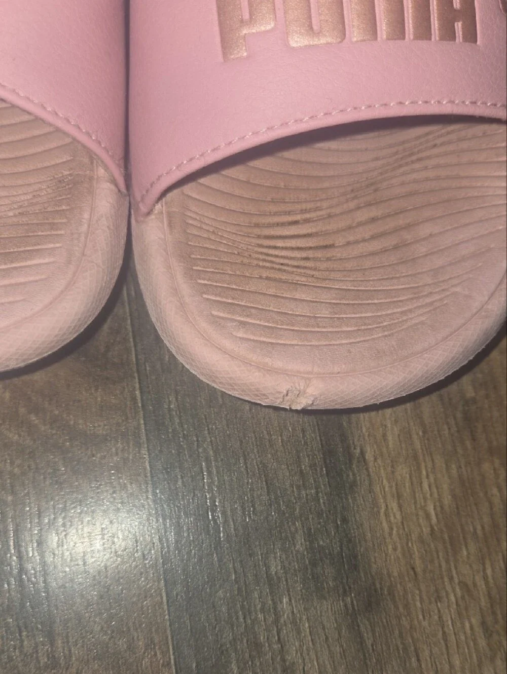 Puma Girls Pink Logo Slide Sandals